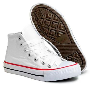 Imagem de Tenis Feminino Casual Academia Star Bota Cano Alto All Confortavel (Branco, BR, Adulto, Numérico, 39)