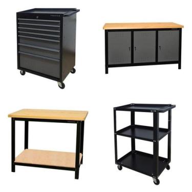 Imagem de Conjunto 2 Carros Profissional 7 Gavetas 2 Bancadas Profissional 150cm