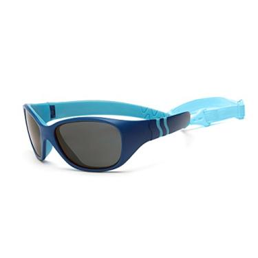 Imagem de Real Kids Shades Óculos de sol Adventure para bebês, crianças pequenas - 100% de proteção UVA UVB, lentes de policarbonato, inquebráveis, armações envolventes (bebês 0+, azul-royal/azul claro)