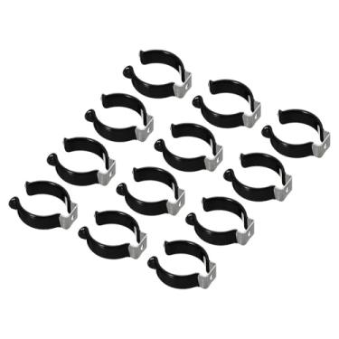 Imagem de Boxonly T12 Suporte de clipes em U para suporte de montagem de lâmpada de LED Suporte de tubo fluorescente de aço inoxidável, braçadeiras de tubo, suporte de mola, clipes de ferramentas, preto, pacote
