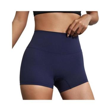 Imagem de Shorts de Yoga Feminino - Compressão, Cor Sólida, Confortável e Sexy, 