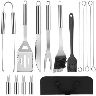 Imagem de Kit Churrasco, Kit Churrasco Inox, Churrasco, Faca Churrasco, Facas para Churrasco, Faca de Churrasco, Kit Churrasco Conjunto, Kit Churrasco 15 Peças, Conjunto Churrasco com 15 Peças
