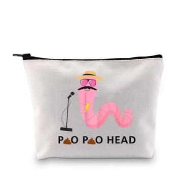 Imagem de XYANFA Bolsa de maquiagem VPR Reality Show Gift You're a Worm with a Bigode VPR Fans Gift VPR Cosmetic Bag, CABEÇA DE POO POO, Tendência