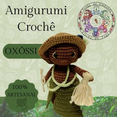 Imagem de Amigurumi Orixá Oxóssi Imagem 18cm - ARTES FLECHA DE FOGO
