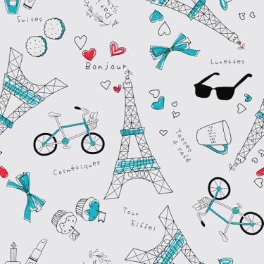 Imagem de Papel De Parede Adesivo Paris Viagem Girl Autocolante 3m