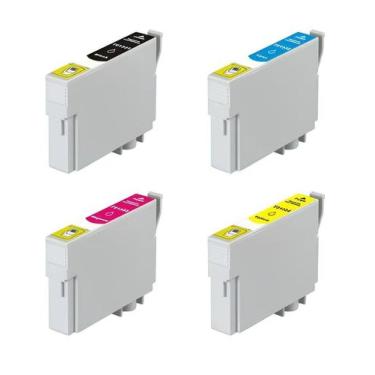 Imagem de Kit Cartucho Para Epson XP214 T197120 e CMYK compatível - Toner Vale