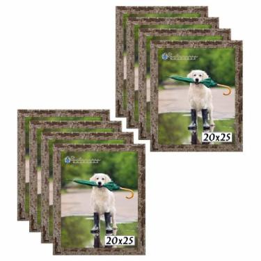 Imagem de Kit 8 Porta Retrato Molduras 20x25 Marrom - Santamaria Molduras