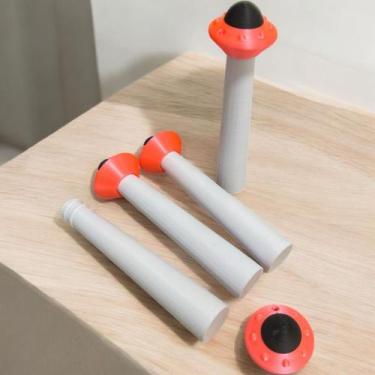 Imagem de Porta mocó Nave Espacial  Kit com 4 unidades - FLEX3D, Tampa laranja, 