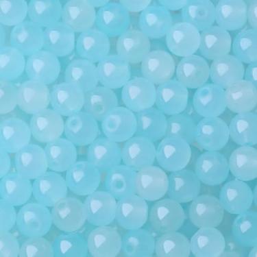 Imagem de NUKAYAI 500 peças de contas de vidro azul claro de 8 mm para pulseiras, contas de cristal redondas para kits de fabricação de pulseiras, brincos, colares e artesanato DIY (azul claro)