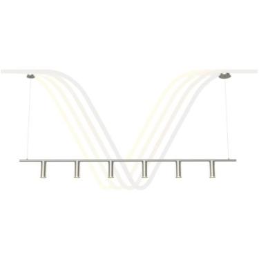 Imagem de Pendente Lustre Luminária Tubo Alumínio - Luzes do Vale, Champanhe