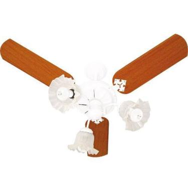 Imagem de Ventilador De Teto New Beta Com Lustre 3 Pás Laqueado Venti