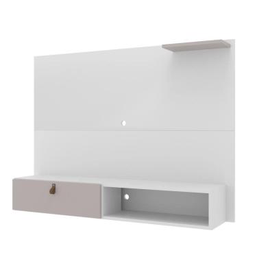 Imagem de Painel para TV até 50 Polegadas 1 Porta 1 Prateleira Califórnia 120cm Branco - J Carvalho