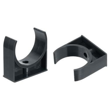 Imagem de uxcell 2 peças de grampos de tubo de água de PVC, fivelas de mangueira de tubulação em forma de U, suporte de tubo de irrigação para 63 mm OD para bandejas de TV, tubulação, tubo de suporte de