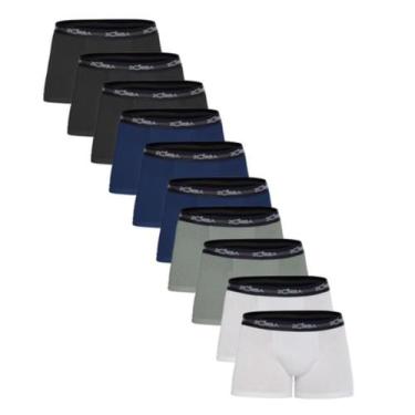 Imagem de Kit 10 Cuecas Boxer Box Zorba Max 702 Laterais Largas 100% Algodão, So