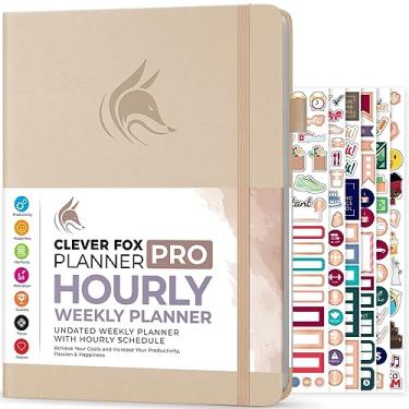 Imagem de Clever Fox Agenda Planner PRO – Planejador de vida semanal e mensal sem data com horários, agenda de compromissos e organizador diário, A4 (concha)