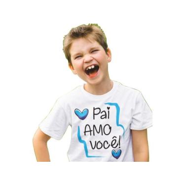 Imagem de Camiseta Infantil Pai te Amo Dia dos Pais Papai Branca - Del France, 0