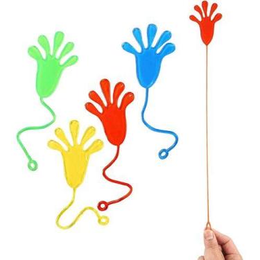 Imagem de Kit 15 Mão Pegajosa Estica Gruda Na Parede Brinquedo Festa - R. Toys