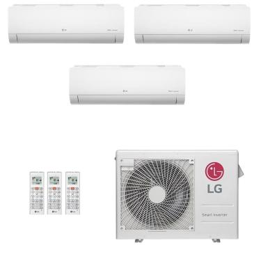 Imagem de Ar-Condicionado Multi Split Inverter LG 24.000 (2x Evap HW 7.000 + 1x Evap HW 18.000) Quente/Frio 220V								