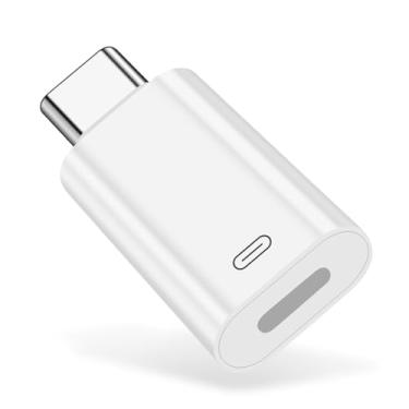 Imagem de Adaptador de áudio USB C para Lightning fêmea suporta dados de carregamento, adaptador de carregamento USB C para Lightning com transferência de dados para iPhone 16 15 Plus Pro Max, Galaxy S24 S23