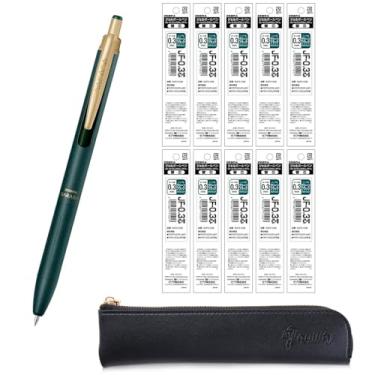 Imagem de ZEBRA SARASA GRAND Caneta esferográfica de gel 0,3 mm verde preto + 10 recargas, capa fina preta original QULLITY