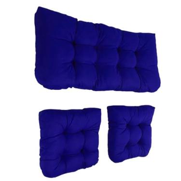 Imagem de Almofadas da Cadeira do Pátio, Almofadas Ao Ar Livre, Almofadas de Pátio para Qualquer Clima, Com Preenchimento de Fibras, Almofadas de Assento Com 3 Peças para sofá de Vime,