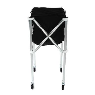 Imagem de Xcello Carrinho de cesta dobrável de bola de tênis, carrinho leve de liga de alumínio com rodas para bolas de tênis e jogos de bola