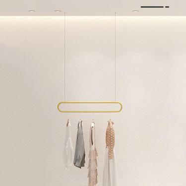 Imagem de Cabide De Roupas De Exibição Ajustável Em Altura Loja De Roupas Cabide De Teto Vestido De Noiva Pendurado Cabide Prateleira Organizadora De Quarto Comercial Montada Na Parede Pa, A, B 80CM