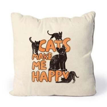 Imagem de Almofada Cats Make Me Happy - Studio Geek
