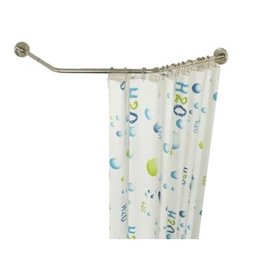 Imagem de Sikaiqi Suporte extensível para varão de cortina de chuveiro em forma de diamante inoxidável 304 em forma de diamante (prata em forma de diamante)