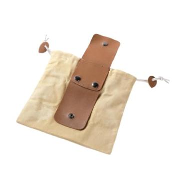 Imagem de UGPLM Bolsa de de frutas para forrageamento Bolsa de caça dobrável Cintura de ferramentas de suspensão para atividades externas Pedra vegetal, Cáqui