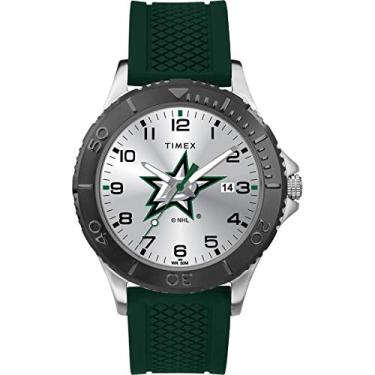Imagem de Relógio gamer masculino Timex NHL 42 mm, Dallas Stars
