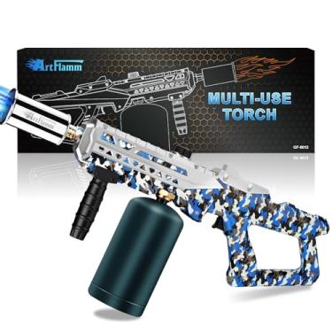 Imagem de ARTFLAMM Tocha de pistola de propano – Poderosa churrasqueira e soprador de cozinha – Sous Vide de tocha culinária – Lança-chamas ajustável para churrasco, fogueira, acendedor de madeira a carvão