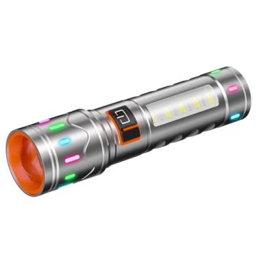 Imagem de AIERSEN Lanterna LED pequena recarregável, lanterna EDC de alto lúmen, cinco modos de iluminação e zoom, adequada para transporte diário e uso de emergência.