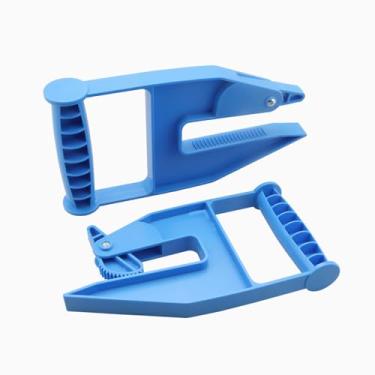 Imagem de Kingovalley Ferramenta de mudança de tapete, 2 peças de prendedores de tapete para cavalos para gado, tapete de borracha grossa para piso, tapete de chão de academia, tapete de reboque, manipuladores