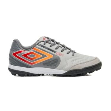 Imagem de Chuteira Umbro Pro 5 Bump Club Society Cinza e Laranja 40