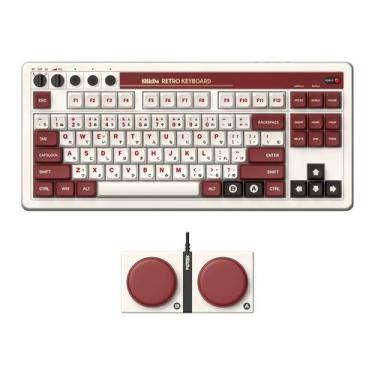 Imagem de Teclado Mecânico Retro Bluetooth/2.4G/USB-C Fami - 8 Bits