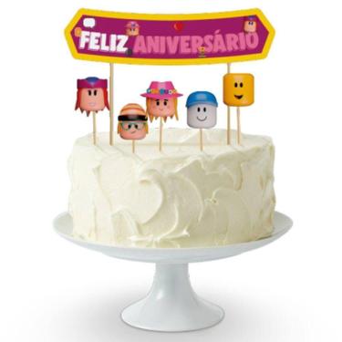 Imagem de Topo De Bolo Feminino Roblox - 6 Un