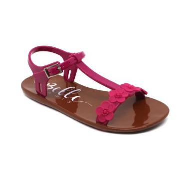Imagem de Sandália Infantil Feminina Plugt Belle Paris Confortável, com Flores R