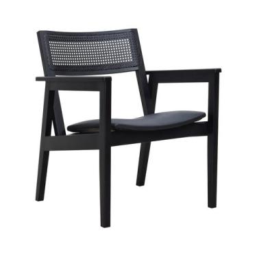 Imagem de Poltrona Gusty Com Encosto Telinha Assento Anatômico - Preto - Decoris