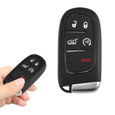 Imagem de Boxonly Controle remoto de entrada sem chave de substituição 4+1 botões para Jeep Cherokee (Liberty) 2014-2020, FCC ID: GQ4-54T, frequência 433MHz, chip 4A, Full Smart (J91), números OE