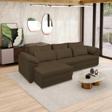 Imagem de Sofá Retrátil Elétrico Sala de Estar Nolan Bipartido 257cm Conforto Pr