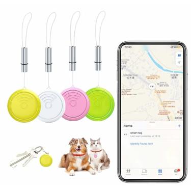 Imagem de TRZX Rastreador Bluetooth, Tags, Pacote Com 4 Rastreadores, Localizador De Itens Compatível Apple Find My (Somente Ios), Gps Para Suas Chaves, Carteira, Bagagem, Mochila, Crianças, Animais Estimação