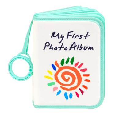 Imagem de Niselity Meu Primeiro Álbum De Família Do Bebê Contém 21 Fotos 4X6, Livro Pano Macio Baby Sun, Para Crianças Pequenas, Presente Fofo Chá E Recém-Nascidos (Verde)