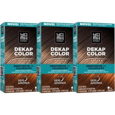 Imagem de Kit 3 DekapColor Yama Removedor De Coloração Capilar Cabelo Profission