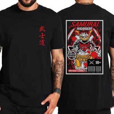 Imagem de Camiseta Unissex Samurai Guerreiro Warrior Blusa Streetwear algodão fi