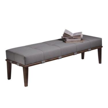 Imagem de Puff Lívia Cinza e Imbuia 160 cm - Keva