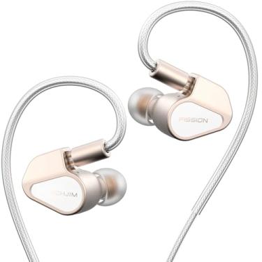 Imagem de HiFiGo TANCHJIM Monitor intra-auricular de fissão, fones de ouvido dinâmicos personalizados para jogos com 12 modos de afinação intercambiáveis 3,5/4,4/cabo USB-C híbrido IEM adequados para jogos e