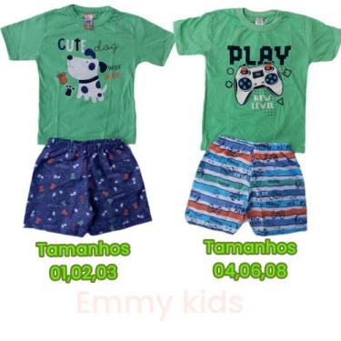 Imagem de Conjuntos infantil meninos verão roupas masculina infantil 01 ao 08 - 
