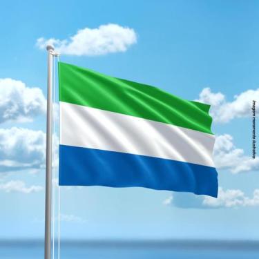 Imagem de Bandeira de Serra Leoa 80cmx140cm Tecido Oxford 100% Poliéster - Prese