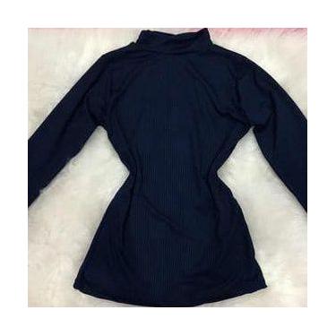 Imagem de Blusa manga longa gola alta malha canelada feminino - Filó Modas, m, A